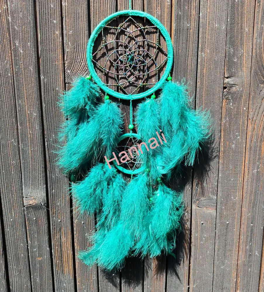Lapač snů-16 cm - zelený