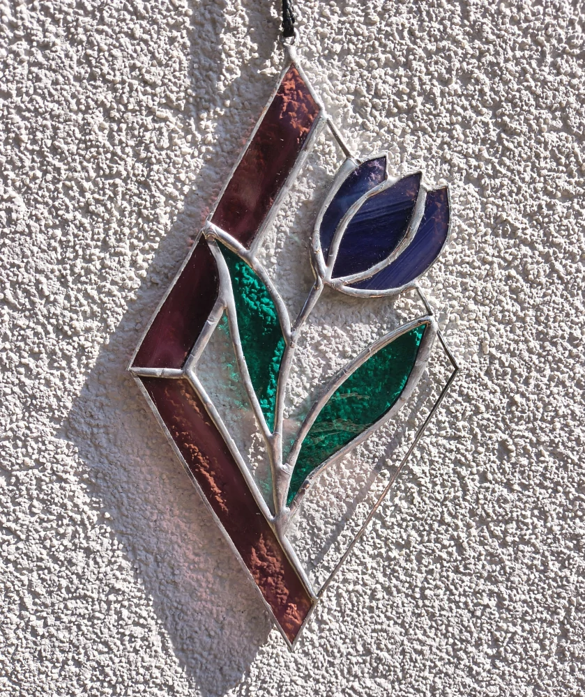 Vitráž skleněná Tiffany - tulipán