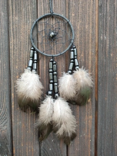 Lapač snů-authentic-7 cm - černý s jaspisem